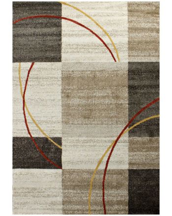 Patchwork Teppich Beige