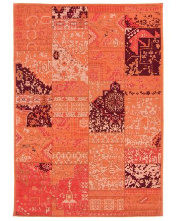 Flachgewebeteppich Kelim Patchwork Sofi Rot