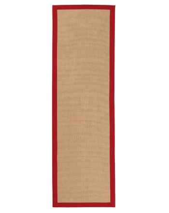 Sisalteppich Läufer Rot