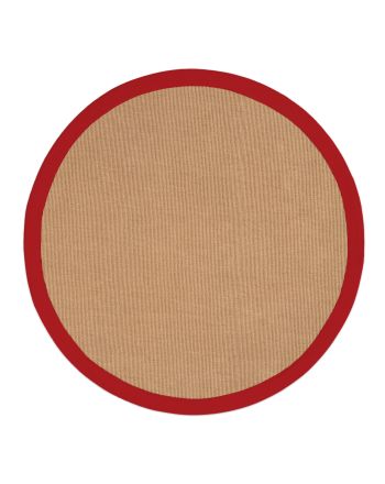 Sisalteppich Rund Rot