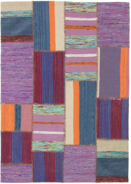 Flachgewebeteppich Kelim Patchwork