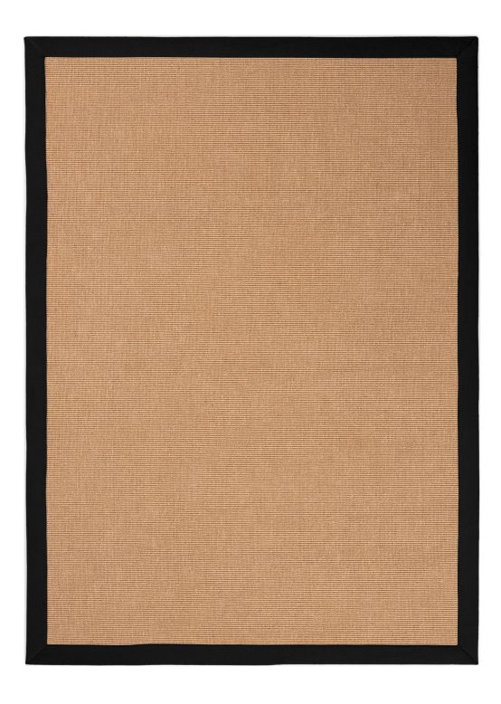 Sisalteppich Schwarz