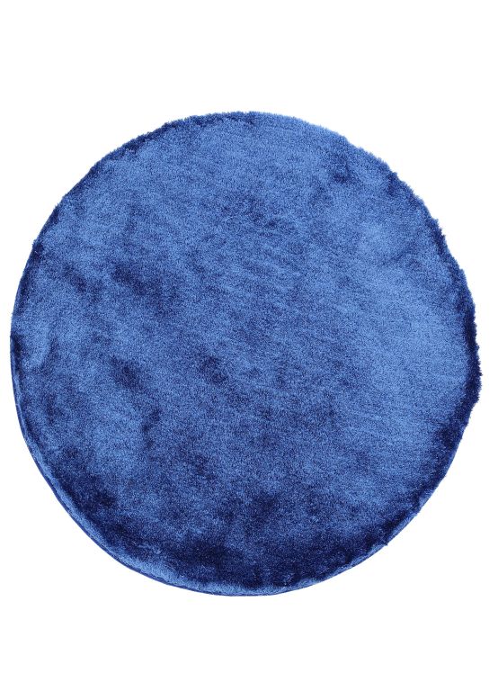 Hochflorteppich Breeze Rund Blau