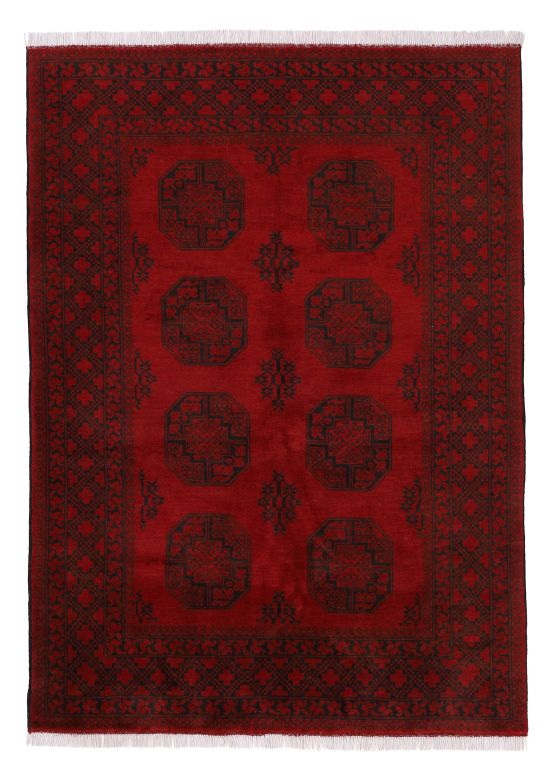 Afghan Akhche Teppich Rot