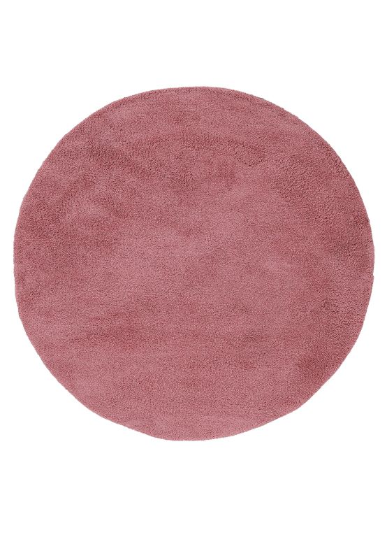 Hochflorteppich Silky Rund Rosa